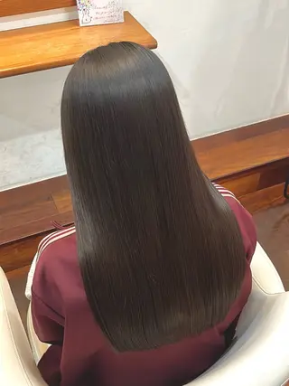 セミロング パーマ 今在家 玲【艶髪スト レート/メンズ】のヘアスタイル
