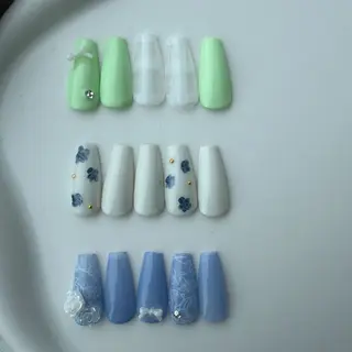 ネイル 韓国ネイル🎀 H nail 碧のネイルデザイン