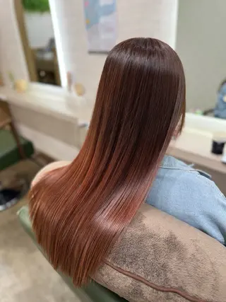 ロング 縮毛矯正/ /関内/あべももこのヘアスタイル