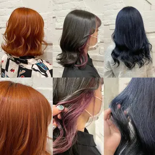 セミロング カラー ヘアアレンジ 【ピンク/韓国ヘア/ ヘアセット】亜海のヘアスタイル