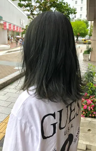 ミディアム キノシタ ナオユキのヘアスタイル