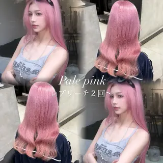 カラー LENA🎀 ハイトーン/エクステのヘアスタイル