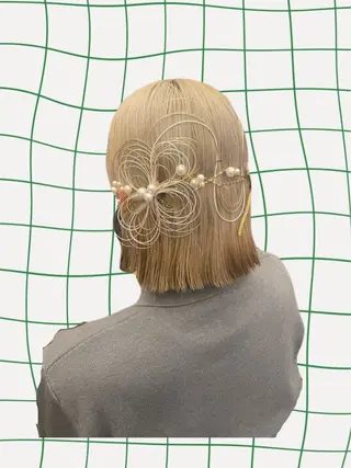 ヘアアレンジ ハイトーン/透明感 yuinaのヘアスタイル