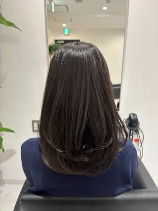 セミロング カラー 🎀透明感× 赤み消し🎀正源のヘアスタイル