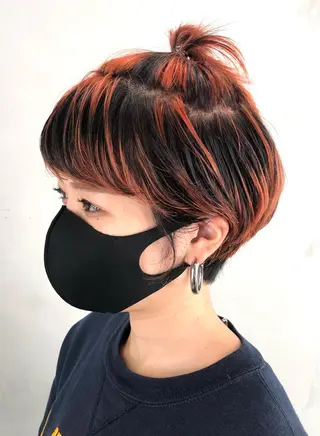 ショート カラーモデル募集中 美容室ハピスのヘアスタイル