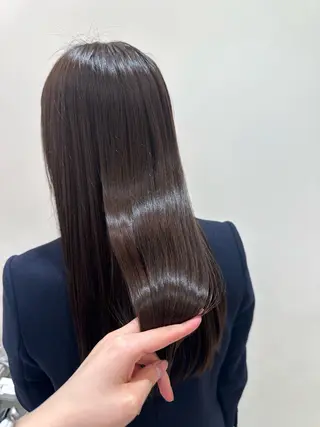 ロング カラー ヘアアレンジ タイトボブ個性派カラ ーAKANEのヘアスタイル