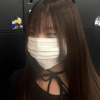 セミロング パーマ HIBIKI / 透明感カラーのヘアスタイル