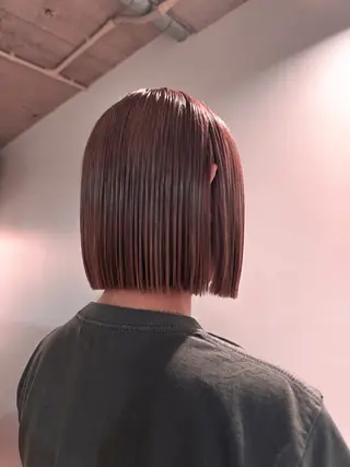 ミディアム ハイトーン/パーマ 大名 sakiのヘアスタイル