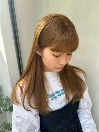 ロング カラー 田中 琴鈴のヘアスタイル