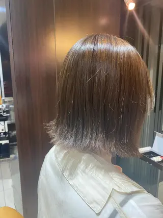 ミディアム カラー パーマ 長畑 光紀のヘアスタイル