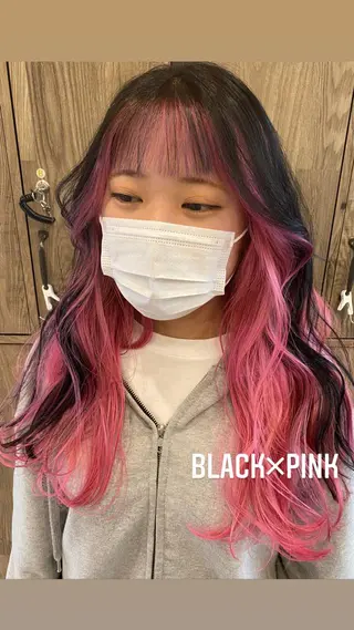 ロング カラー デザインカラー モデル募集🌈のヘアスタイル
