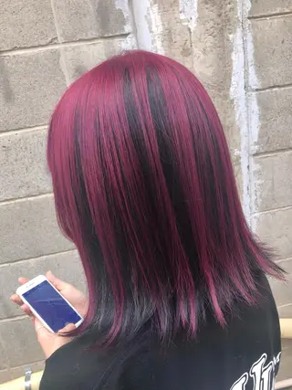 カラー ダブルスキルエクステ /羽エクステ白石宇由のヘアスタイル