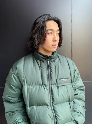 パーマ メンズ スパイキーパーマ 柏NO1 藤本葉のヘアスタイル