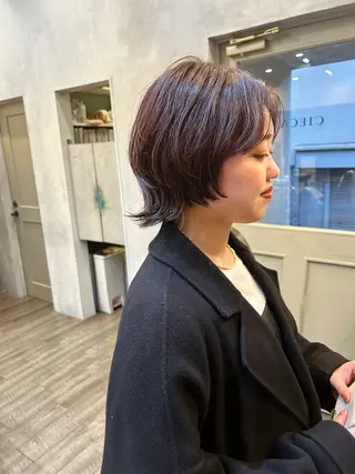 ショート カラー AYUMI ボブ/レイヤーのヘアスタイル