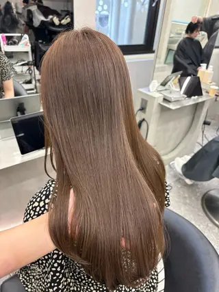 セミロング カラー ヘアアレンジ fumika🎀 ベージュのヘアスタイル