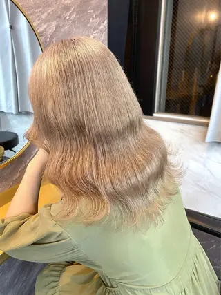 ミディアム カラー 髪質改善/堀江 ケアカラーtoshiのヘアスタイル