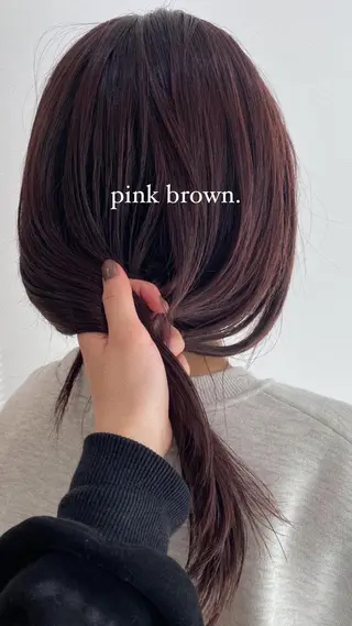 ミディアム カラー 砂原 ひよりのヘアスタイル