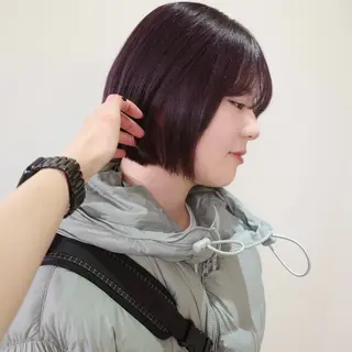 ショート カラー nonoka オリーブ/レイヤーのヘアスタイル