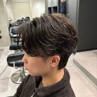 ミディアム パーマ メンズ 🐦‍🔥フェザーパ ーマ🐦‍🔥きるやのヘアスタイル