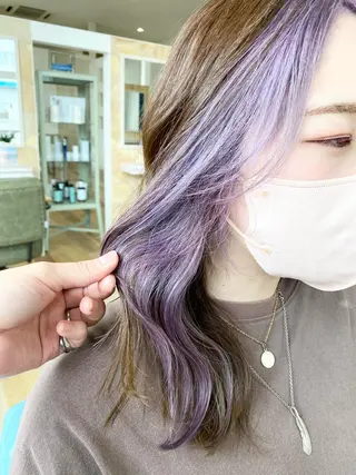 セミロング ケアブリーチ 黒瀬有汰のヘアスタイル