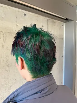 ショート カラー メンズ ボブ×艶カラー 特化・リクト💥のヘアスタイル