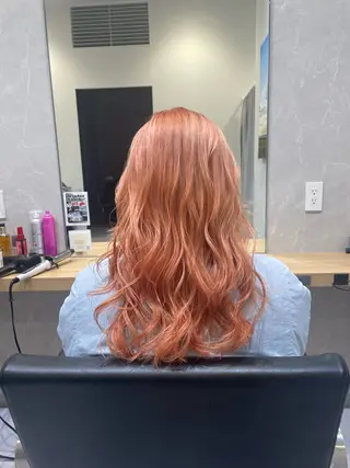 セミロング カラー ハイトーンカラー 縮毛矯正/ジャックのヘアスタイル