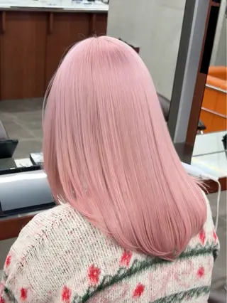 セミロング カラー ブリーチ　ハイトーン 特化🌈フジタハルキのヘアスタイル