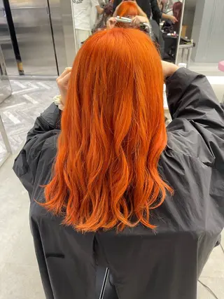 セミロング ARISA︎ メンズハイトーンのヘアスタイル