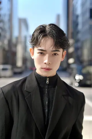 メンズ 矢津田 侑のヘアスタイル