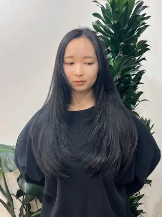 セミロング カラー 渋谷レイヤーカット❌ 縮毛矯正専門/武田涼のヘアスタイル
