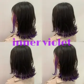 ミディアム カラー 小澤 志穂のヘアスタイル