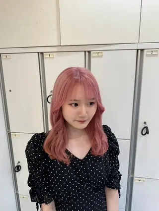 セミロング カラー ブリーチなしwカラー /艶カラー/oukaのヘアスタイル