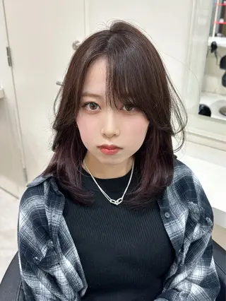 ロング カラー ヘアアレンジ 艶カラー/ハイトーン /レイヤーカットのヘアスタイル