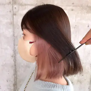 セミロング カラー 🌷横浜/レイヤー /艶カラー🌷のヘアスタイル