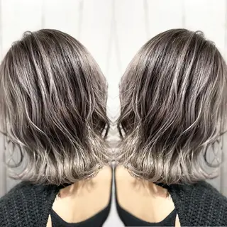 セミロング カラー パーマ ヘアアレンジ 👑指名率No.1 👑坂口飛翔のヘアスタイル
