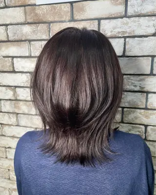 ミディアム カラー 🍑🧋ハイトーン 暖色カラーlucaのヘアスタイル