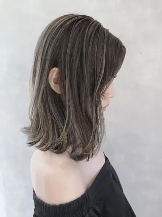 ミディアム カラー MOU namba ムウナンバのヘアスタイル