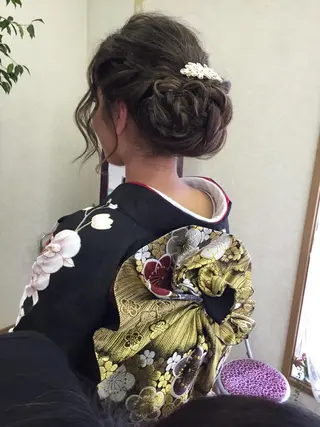 ロング カラー ヘアアレンジ マツエク・マツパ 加藤 千秋のヘアスタイル