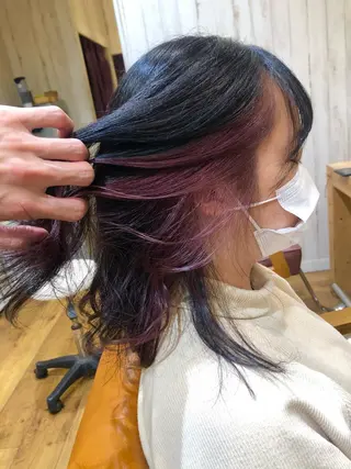 ミディアム カラー 松田 和樹のヘアスタイル