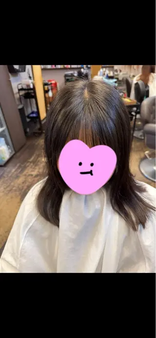 セミロング ふくもと ゆうこのヘアスタイル