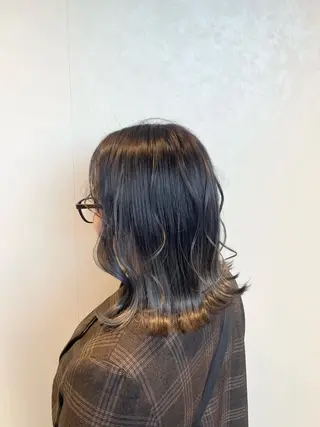 ミディアム 大宮レイヤーカット× 透明感カラー　rioのヘアスタイル