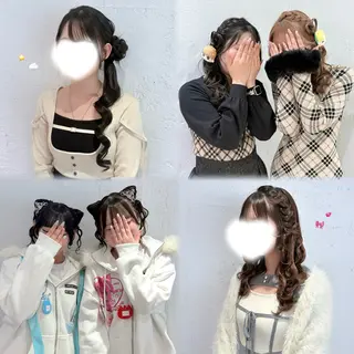 ヘアアレンジ 縮毛矯正/Wカラー /アレンジ🌙あまにのヘアスタイル