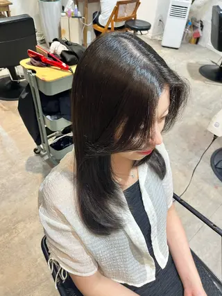 ミディアム カラー 新宿/髪質改善 艶カラー👶Renaのヘアスタイル