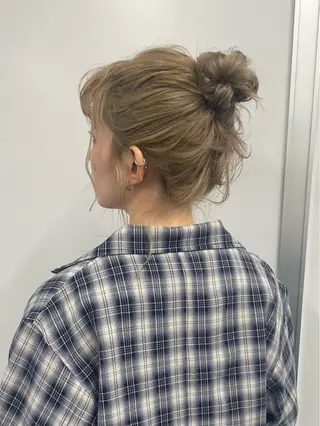 セミロング カラー 狩野 羅夢のヘアスタイル