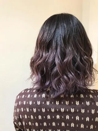 ミディアム カラー ブリーチ毛対応酸性 ストレート🌈サキのヘアスタイル