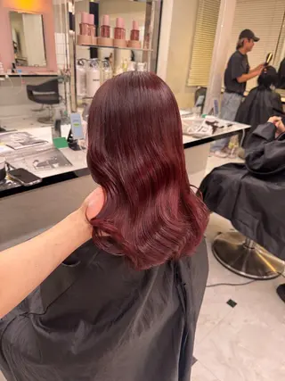 ミディアム ♥️韓国風透明感 暖色misa♥️のヘアスタイル