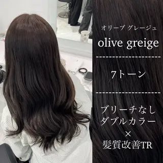 カラー 🤍ブリーチなし ブラウンhimi🤍のヘアスタイル