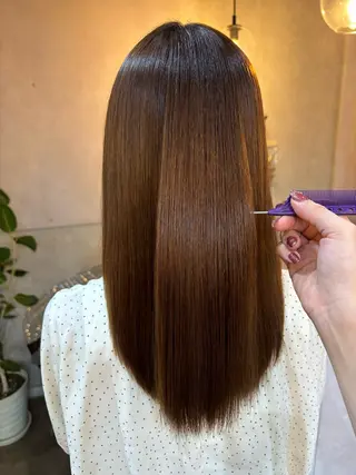 セミロング 💜髪質改善/ 艶カラー/ミナ🩷のヘアスタイル