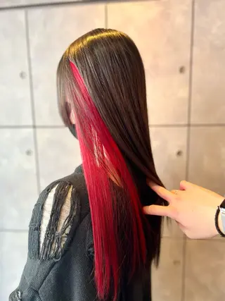 ロング カラー ヘアアレンジ 🌈インナーカラー ‘ショウマ’🌈のヘアスタイル