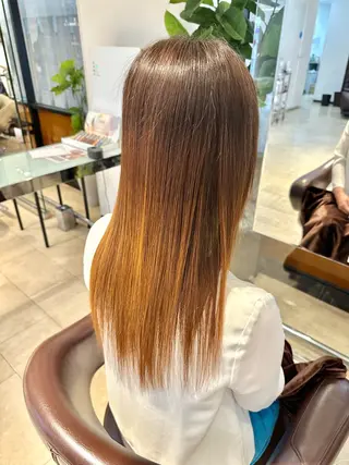 ロング 十場【髪質改善】 【ダブルカラー】のヘアスタイル